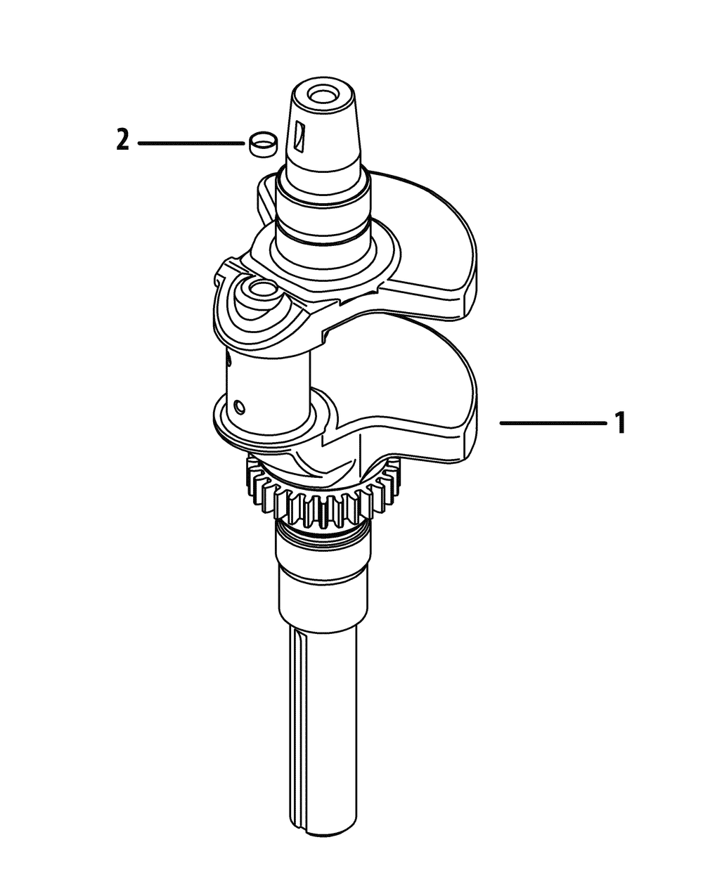 Kohler Zt730-3011 Crankshaft Diagram and Parts List for Z-FORCELZ48 (53ATDAGB-53ATDAGB050)(2015) Cub Cadet Lawn Tractor